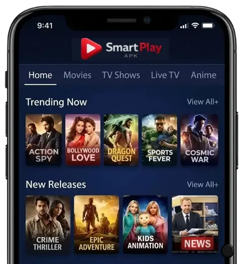 Smart Play APK app interface on a smartphone screen